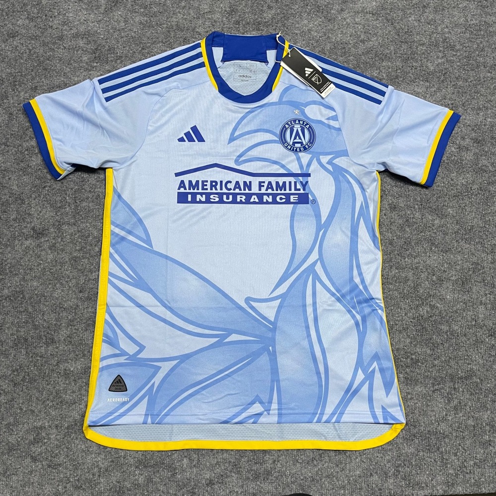 Atlanta United FC Jersey Men Medium Blue Authentic Away Kit Resurgens MLS Soccer